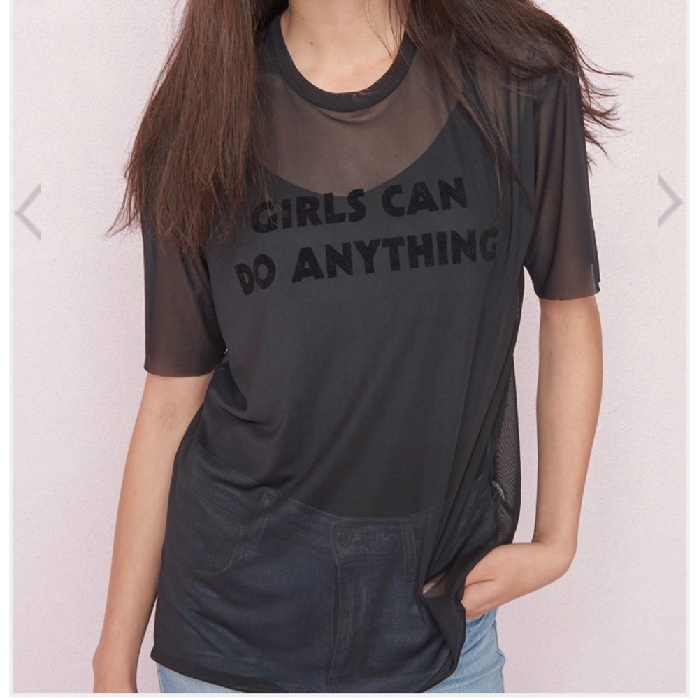 SOLD - GARAGE MESH “GIRLS CAN DO ANYTHING” SHIRT